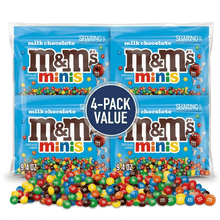 M&M's Minis Milk Chocolate Candy Sharing Size, 9.4 oz Bag 4 Pack