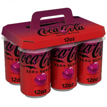 6 Pack Coca-Cola Zero Sugar Cherry Soda Pop Fridge Pack Cans, 12 fl oz.