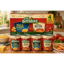 Chef Boyardee Variety Pack – Mac & Cheese + Cheese Ravioli, Ready-to-Eat Meals