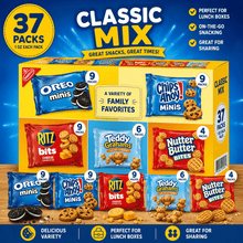 Nabisco Classic Mix Variety Pack, 37 Individual Snack Packs, Oreo Minis, Chips Ahoy! Minis, Ritz Bits Cheese, Teddy Grahams Honey & Nutter Butter Bites, Grab-and-Go Assorted Snacks