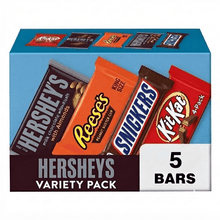Assorted Chocolate Candy Variety Pack – Reese's Fast Break King Size, Hershey's Milk Chocolate, Whole Almond Bars, Kit Kat Wafer, & Snickers Fun Size (May Melt During Shipping)