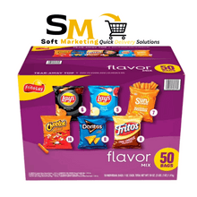 Frito-Lay Flavor Mix Chips Variety Pack – 50 Individually Wrapped Snack Bags, Convenient On-the-Go Crispy Treats for Kids and Adults, Perfect for School Lunches, Office Breaks, Travel, Parties, and Daily Snacking, No Artificial Flavors Listed