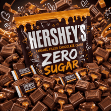 TOO GOOD TO BE SUGAR FREE: Hershey's Zero Sugar Rich Gooey Caramel Filled Chocolate Candy, 0.31 lb, Individually Wrapped, Guilt-Free Indulgent Treat