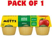 MOTT'S Applesauce Cups, 4 oz Each, 6 Count Pack, Ready-to-Eat Apple Snack (Pack of 1)