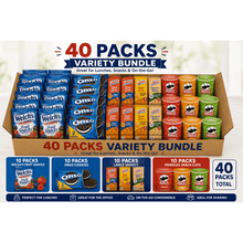 40 Count Assorted Snack Variety Pack – Individually Wrapped Chips, Crackers, & Sweet Snacks, Lunch Box Snacks for School, Office, College Dorm, Travel & Care Package