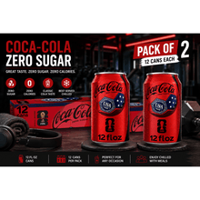 PACK OF 2 Coca-Cola Zero Sugar Soda Pop Cans, 12 fl oz, 24 Pack
