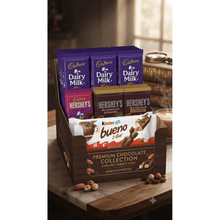 "Premium Chocolate Trio: Cadbury Fruit & Nut, Hershey's Almonds & Kinder Bueno Variety Pack"
