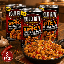 3 Pack Spicy Sausage Mac Soup, 18.8 Oz Can, Hearty Soup with Pasta & Savory Sausage Flavor, Ready-to-Serve Comfort Food for Lunch or Dinner