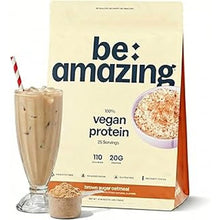 BE AMAZING Vegan Protein Powder, Brown Sugar Oatmeal 25 Servings, 20g Plant Based Pea Protein, Pumpkin, Clean, Smooth, Prebiotic Fiber, Low Carb, Dairy Free, Gluten Free, Soy Free, No Added Sugar