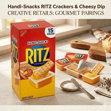 RITZ Handi-Snacks Crackers & Cheese Dip 15 Count – Individually Wrapped On-the-Go Snack Packs for Kids & Adults