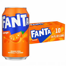 Fanta Orange Soda Cans, Refreshing Orange Flavored Soft Drink, 14 fl oz Cans, 10 Pack
