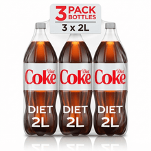 Diet Cola Soda, Zero-Sugar Carbonated Soft Drink, 2 Liter Bottles, 3 Pack
