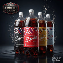 Sam’s Cola Soda Combo Pack, 2 Liter Bottles – Original, Zero Sugar, Diet & Caffeine-Free, 4 Count