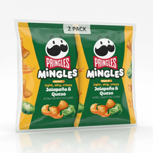 2 pack Pringles Mingles Jalapeno and Queso Puffed Snacks, Salty Snacks, 5.5 oz