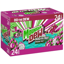 24 Pack Mountain Dew Soda Dragon Fruit 12 fl oz, 12 Count