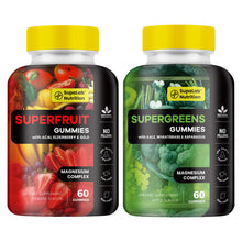 Super Greens & Super Fruit Gummies Dietary Supplement|Gut Health, Energy, Immunity & Antioxidant Activity|Vitamins, Prebiotic Fiber& Magnesium |Stylish & Simple Self-Care, 30 Days Supply, Mother's Day Gifts for Women