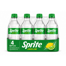 4 Pack Bottles Sprite Lemon Lime Soda Pop, 12 fl oz.