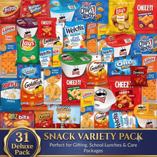 31 Pack Snack Variety Box – Biscuits, Chips, Crackers & Candy – Individually Wrapped Assorted Snacks – Variety May Vary