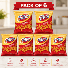 (Pack of 6) Fritos Original Corn Chips Snacks, 3.375 oz Bag
