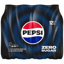 Pepsi Zero Sugar Cola Soda, 16.9 fl oz Bottles, 12 Count, Zero Sugar Carbonated Soft Drink
