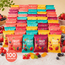 Extra Value Bundle–Value Bundle Premium Fruity Snacks, Authentic Fruity Chewy Bite-Size Treats, Sweet On-the-Go Snack Packs for Lunchboxes, Parties & Everyday Snacking, Convenient 0.8 oz 100 Pack Family Size