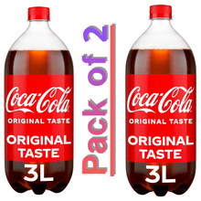 Coca-Cola Soda Pop Bottle, 3 Liters (101.4 fl oz / 6.34 lb) – Classic Carbonated Soft Drink Beverage pack of 2