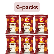 Crunchy Oven Baked Barbecue Potato Chips – 50% Less Fat Smoky BBQ Flavor Snack Crisps, Family Size 6.25 oz, Value Pack of 6, Healthy Light Crispy Chips for Lunch, Party & Travel Snacks