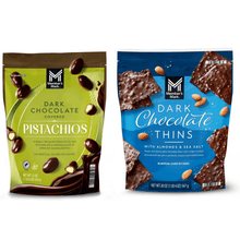 Member's Mark Dark Chocolate Pistachios & Dark Chocolate Almond Thins with Sea Salt – Gourmet Chocolate Snack Variety Pack, 22 oz + 20 oz (Pack of 2)