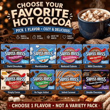 Hot Cocoa Mix, Choose Your Favorite Flavor, Rich & Creamy Chocolate Drink Mix, Easy to Prepare with Milk or Water, Cozy Warm Beverage for Home, Family & Holiday Treats, 0.85–11.04 Oz For One Pack