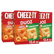 Cheez-It DUOZ Sharp Cheddar and Parmesan Baked Snack Crackers, Lunch Snacks, 12.4 oz 3 Packs