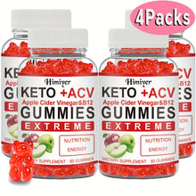 4 Packs of KETO + ACV Gummies – Apple Cider Vinegar & B12 B6 Vitamin Supplements, Enriched with Essential Vitamins and Extra Nutrients