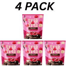 4 Pack Dried Raspberries in Dark & White Chocolate, Chocolate Covered Fruit Treat