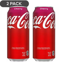 2 packs Coca-Cola Cherry Soda Pop, 16 fl oz Can