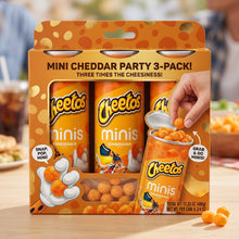 Cheddar Flavored Mini Cheese Snacks, Crunchy Canisters, 3.625 oz, Pack of 3