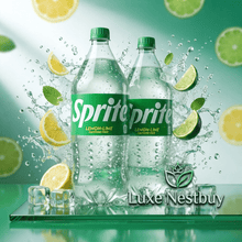 Sprite Lemon-Lime Caffeine Free Soda Pop Bottles, Refreshing Lemon-Lime Flavored Carbonated Soft Drink, 2 Liter Bottles, 2 Pack