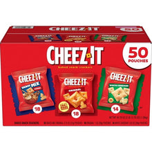 Cheez-It Baked Snack Crackers Variety Pack, 50 Count Individual Packs, Assorted Cheesy Flavors, Oven Baked Crunchy Crackers, Convenient On-the-Go Snacks for Lunchboxes, Parties, and Everyday Snacking