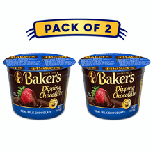 Pack of 2 Baker's Real Milk Dipping Chocolate - Smooth Milk Chocolate for Dipping & Melting, 14 oz Total Weight