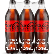 Coca-Cola Zero Sugar Soda Pop Bottle, 1.25 Liters (3 Pack)