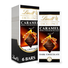 Lindt Excellence Caramel Sea Salt Dark Chocolate 6pk 3.5oz Full Size Candy Bars