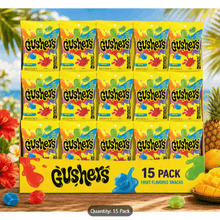 15 Pack Gushers Fruit Snacks Variety Pack | Tropical & Strawberry Flavors