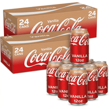 Coca-Cola Vanilla Soda Pop Fridge Pack Cans 24 Pack