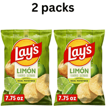 Lime Flavored Potato Chips, Crispy Sliced Potato Snack, 7.75 oz Each, 2 Packs