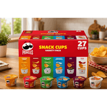 Pringles Potato Crisps Snack Cups Variety Pack, 27 Cups, 19.5 oz, Grab-and-Go Lunch Snacks, Assorted Potato Chips