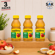 Mott’s Apple Juice, Original Apple Juice Drinks, Convenient Single-Serve Bottles, 3 Count