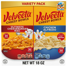 Velveeta Cheesy Bowls Ultimate Cheeseburger Mac, Creamy Cheese Sauce & Seasoned Beef, Microwave Pasta Meal
